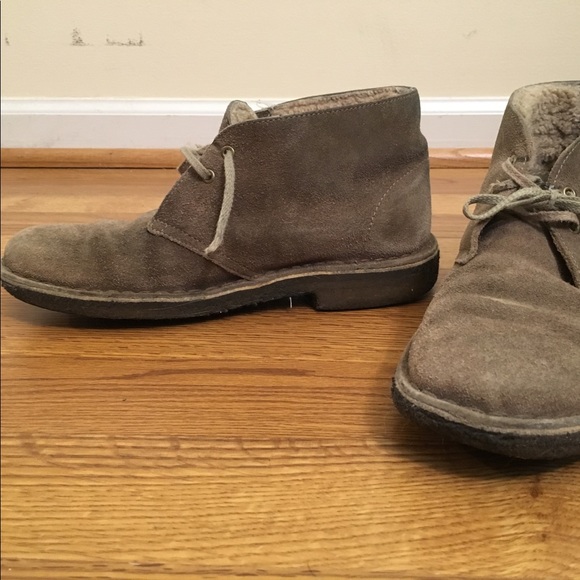 clarks shearling boots